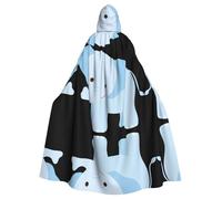 PHAYAH Mantello con cappuccio per Halloween, stregoneria, stregoneria, con cappuccio, per Natale, cosplay, feste in maschera, costume da regalo