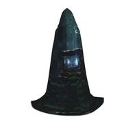 PHAYAH Mantello con cappuccio strega costumi di Halloween stregoneria | Magic Music Box Modello Mantello Cosplay Costume Mascherata Donne Uomini Vestaglia Danza Comic Convention