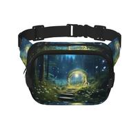 Phayah Marsupio ad arco con ponte in foresta profonda, per uomini, donne, allenamento, viaggi, casual, corsa, escursionismo, ciclismo, marsupio