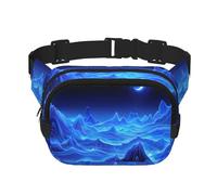 Phayah Marsupio Blue Moon Blue Mountain, marsupio per uomo, donna, allenamento, viaggi, casual, corsa, escursionismo, ciclismo, marsupio