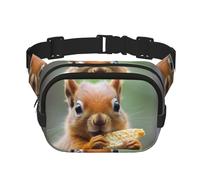 Phayah Marsupio carino con scoiattolo che mangia il marsupio, per uomini e donne, allenamento, viaggi, casual, corsa, escursionismo, ciclismo, marsupio