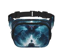 Phayah Marsupio da uomo con motivo "Devil In The Ocean", marsupio per viaggi, escursionismo, corsa, sport all'aria aperta