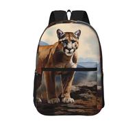 PHAYAH Mazzo Di Fiori Modello Zaino 17 "18l Grande Capacità Spallacci Regolabili Borsa Semplice Per Tutti, Coraggioso Cougar, Etichettalia unica