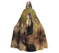 PHAYAH Meerkats On The Ground Modello Mantello Con Cappuccio Mantello Strega Costumi di Halloween Per Cosplay Costume Mascherata Donne Uomini Robe