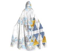 PHAYAH Modello geometrico astratto modello stregoneria Halloween stregoneria con cappuccio mantello Natale felpa con cappuccio Cosplay festa in maschera vestito regalo costume