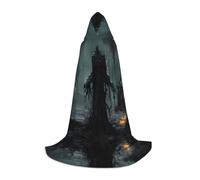 PHAYAH Mostro nel bosco modello Halloween stregoneria stregoneria accappatoio con cappuccio mantello Natale felpa con cappuccio Cosplay festa in maschera vestito regalo piccolo