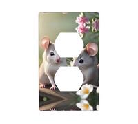 Phayah Mouse In Love Pattern Outlet Covers Piastra a Muro Presa Duplex Interruttore Luce Piastra di Copertura Singola Doppia Presa Elettrica Placca Elettrica