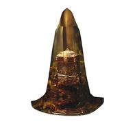 PHAYAH Music Box In The Forest Modello Mantello Con Cappuccio Mantello Strega Costumi di Halloween Per Cosplay Costume Mascherata Donne Uomini Robe M