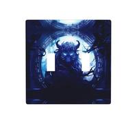 Phayah Mysterious Dragon Beast Pattern Double Toggle interruttore della luce piastre coperture decorative per bagno, camera da letto, cucina 11,4 x 11,4 cm