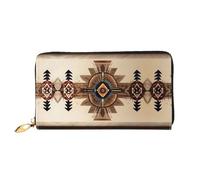 PHAYAH Native American Painting Pattern Portafoglio Donna Lungo Frizione Zip Intorno Viaggio Borsa In Pelle Grande Capacità Porta Carte di Credito