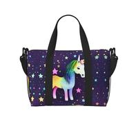 Phayah One-Horse Star Travel Duffle Bag Weekender Pernottamento Palestra Tote Per Donne Ragazze Borsa A Tracolla Allenamento Resistente all'acqua, nero, Taglia unica