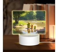 Phayah Orso che gioca con il modello dell'acqua 3D ha condotto la lampada della luce del cavo USB regolabile 3 modalità Base Show Stand per la stanza di Natale ristorante bar negozio