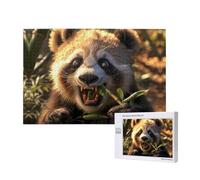 Phayah Panda Mangiare Puzzle di Bambù per Adulti 1000 Pezzi Bambini Intelligenza Sviluppo Giocattoli 29.5 X 19.7