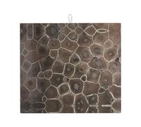 Phayah Petoskey, tappetino scolapiatti con motivo a pietra, 40,6 x 45,7 cm, in microfibra, accessori da cucina, scolapiatti