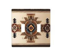 Phayah Piastre decorative per interruttore della luce con motivo nativo americano a doppia levetta, per bagno, camera da letto, cucina, 11,4 x 11,4 cm
