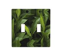Phayah Piastre decorative per interruttore della luce, motivo calamo, per bagno, camera da letto, cucina, 11,4 x 11,4 cm