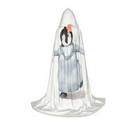 PHAYAH Pinguino che indossa fiori modello Halloween adulto con cappuccio veste mantello, donna uomo Halloween Dress Up Party Cosplay costumi S