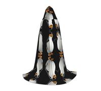 PHAYAH Pinguino con gli occhiali modello Halloween adulto con cappuccio veste mantello, donne uomini Halloween Dress Up Party Cosplay costumi M