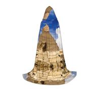 PHAYAH Piramidi d'Egitto modello Halloween adulto accappatoio con cappuccio mantello, donna uomo Halloween Dress Up Party Cosplay costumi L