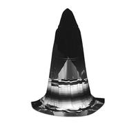 PHAYAH Poncho con cappuccio con motivo stucco, unisex, con cappuccio, per cosplay, Halloween, feste in maschera, taglia M