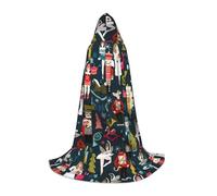PHAYAH Poncho con cappuccio da donna Schiaccianoci Balletto di Natale Danza Modello Unisex Natale Felpa con cappuccio per Cosplay Halloween Costume Party Masquerade M