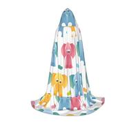 PHAYAH Poncho con cappuccio in plastica con motivo elefante unisex con cappuccio per cosplay, Halloween, feste in maschera, L