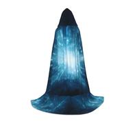 PHAYAH Poncho con cappuccio unisex con motivo a raggi cosmici con cappuccio, per cosplay, Halloween, feste in maschera, taglia L