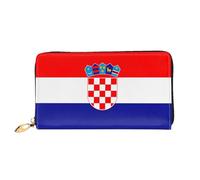PHAYAH Portafoglio da donna con bandiera della Repubblica di Croazia Portafoglio in pelle con porta carte di credito portafoglio lungo da donna Billfold