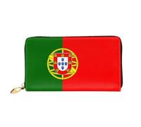 PHAYAH Portoghese Flag Pattern Portafoglio Donna Lungo Frizione Zip Intorno Viaggio Borsa In Pelle Grande Capacità Porta Carte di Credito