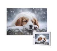 Phayah Puzzle a forma di cane addormentato, 1000 pezzi, puzzle in legno per famiglia, amico, decorazione per la casa, arte da parete, 29,5 x 50 cm