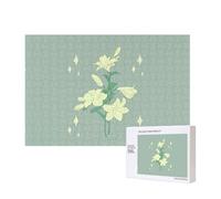 Phayah Puzzle a forma di gigli bianchi, 300 pezzi, puzzle in legno per famiglia, amici, decorazione per la casa, arte da parete, 40 x 28 cm