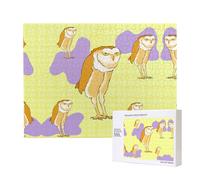Phayah Puzzle a forma di gufo in piedi, 500 pezzi, puzzle in legno per famiglia, amico, decorazione per la casa, arte da parete 20,4 x 38,1 cm