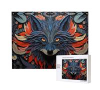 Phayah Puzzle a forma di lupo a forma di fiore e foglia per adulti 500 pezzi giocattoli per lo sviluppo dell'intelligenza dei bambini 20,4 x 38,1 cm