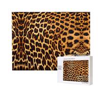 Phayah Puzzle a righe su leopardi 500 pezzi per puzzle puzzle in legno per familiari amici decorazione della casa arte da parete 20,4 x 38,1 cm