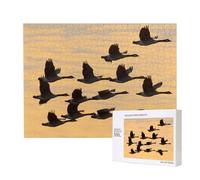 Phayah Puzzle autunnale con oche volano a sud per adulti, 500 pezzi, decorazione per la casa, festa di compleanno, per uomini e donne, 50 x 38 cm