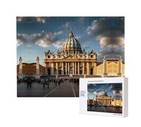 Phayah Puzzle Basilica di San Pietro 500 Pezzi Per Puzzle Puzzle In Legno Per La Famiglia Amico Decorazione Della Casa Wall Art 50,4 X 38,1 Pollici