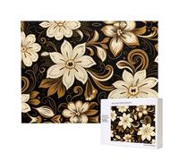 Phayah Puzzle bianco a sette petali di fiori per adulti 500 pezzi. Decorazione per la casa festa di compleanno per uomini e donne 20,4 x 15