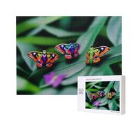 Phayah Puzzle colorato falene 500 pezzi per puzzle puzzle puzzle in legno per la famiglia amico Home Decor Wall Art 20.4 X 15 pollici