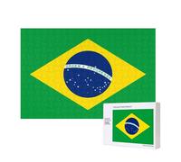 Phayah Puzzle con bandiera brasiliana, 300 pezzi, puzzle in legno per famiglia, amico, decorazione per la casa, arte da parete 15,7 x 28 cm