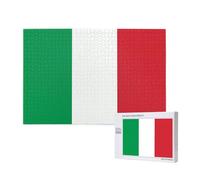 Phayah Puzzle con bandiera dell'Italia da 1000 pezzi per puzzle puzzle in legno per famiglia amico decorazione della casa arte da parete 29,5 x 50 cm