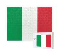 Phayah Puzzle con bandiera dell'Italia da 500 pezzi per puzzle puzzle in legno per familiari amici decorazione domestica arte murale 20,4 x 38,1 cm