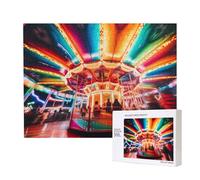 Phayah Puzzle con giostra illuminata per adulti, 500 pezzi, decorazione per la casa, festa di compleanno per uomini e donne, 20,4 x 15