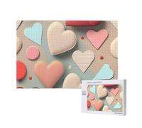 Phayah Puzzle con motivo amore da 1000 pezzi per puzzle puzzle in legno per famiglia amico decorazione della casa arte da parete 29,5 x 50 cm