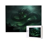 Phayah Puzzle con motivo serpente piumato verde unico immagine artistica da parete per la decorazione domestica 500 pezzi
