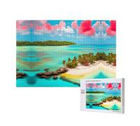 Phayah Puzzle con paesaggio caraibico da 1000 pezzi per puzzle puzzle in legno per famiglia amico decorazione della casa arte da parete 29,5 x 50 cm