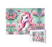 Phayah Puzzle con unicorno rosa, immagine artistica da parete per la decorazione domestica, 300 pezzi