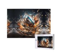 Phayah Puzzle da 1000 pezzi di rugby sul fuoco, puzzle in legno per famiglia, amico, decorazione per la casa, arte da parete 29,5 x 50 cm