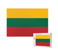 Phayah Puzzle da 1000 pezzi per adulti e bambini, puzzle in legno, kit fai da te, decorazione per la casa, 75 x 50 cm, motivo bandiera della Lituania