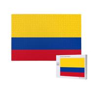 Phayah Puzzle da 1000 pezzi per adulti e bambini, puzzle in legno, kit fai da te, decorazione per la casa, 75 x 50 cm, motivo bandiera della Colombia