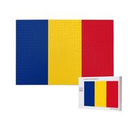 Phayah Puzzle da 1000 pezzi per adulti e bambini, puzzle in legno, kit fai da te, decorazione per la casa, 75 x 50 cm, motivo bandiera della Romania